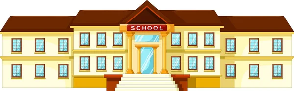 Desenhos animados do edifício da escola — Vetor de Stock