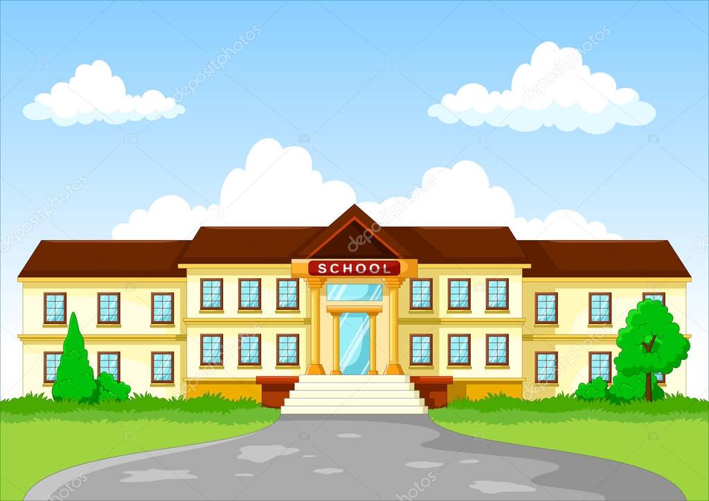 School building cartoon