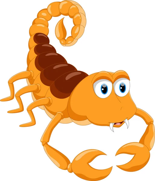 Lindo escorpión de dibujos animados — Vector de stock
