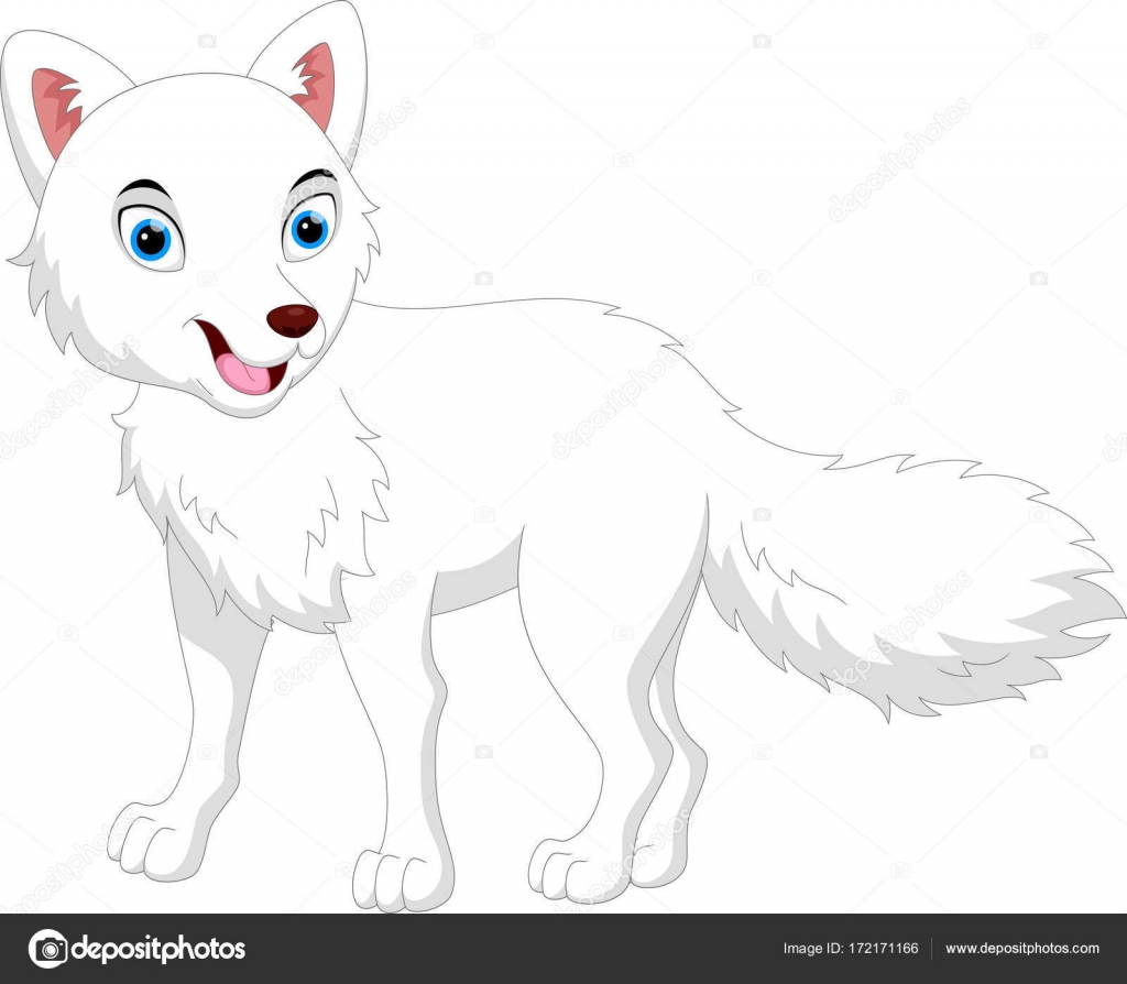 可爱的小北极狐卡通躺下了插画图片素材_ID:411164715-Veer图库