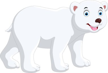 sevimli çizgi kutup ayısı