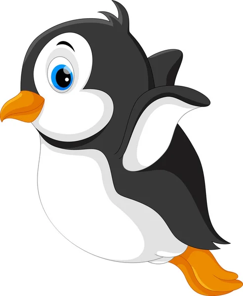 Lindo bebé pingüino de dibujos animados — Archivo Imágenes Vectoriales