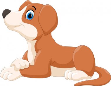 sevimli küçük köpek çizgi