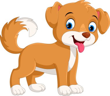 Onun dilini sıkışmış gibi sevimli küçük köpek gülümsedi