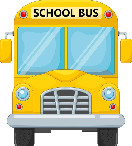 Векторная Иллюстрация Школьного Автобуса Белом Фоне — стоковый вектор