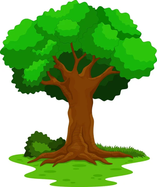 Мультфильм Дерево Травы — стоковый вектор