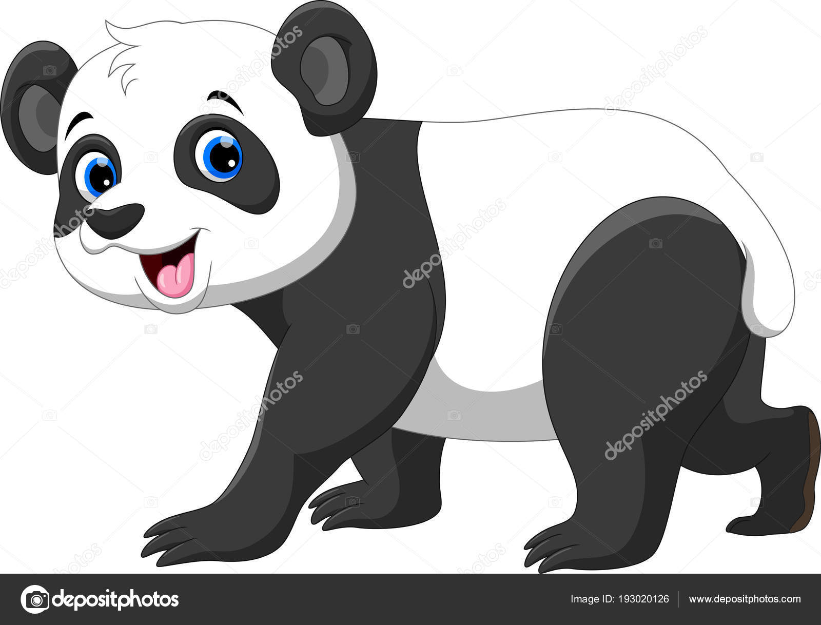 Panda Vermelho Bonito Dos Desenhos Animados Isolado No Fundo Branco.  Ilustração Vetorial. Royalty Free SVG, Cliparts, Vetores, e Ilustrações  Stock. Image 198129030
