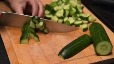 Doğrama salatalık, yakın çekim