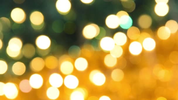 Luci d'oro di Bokeh — Video Stock