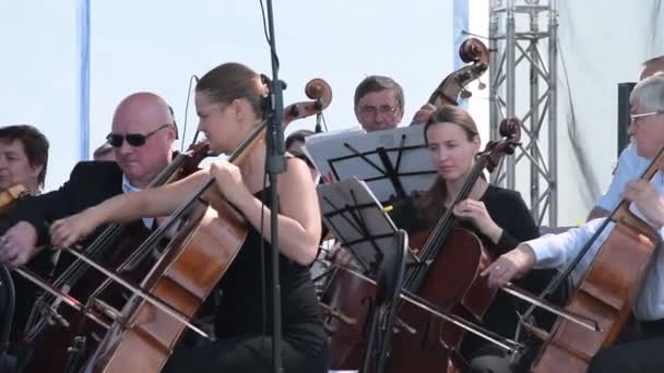 Performance de orquestra ao ar livre — Vídeo de Stock
