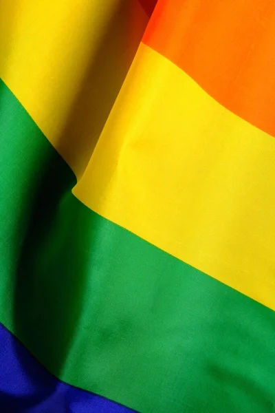 Close-up view of the LGBT pride flag. Concept of the Valentine day, freedom, equality — 스톡 사진