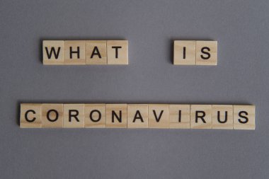 what is coronavirus word written on color background. what is co