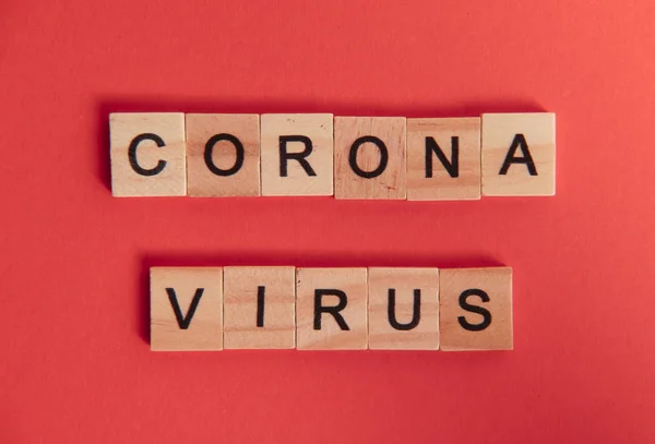 Coronavirus depicted in word for news, reports — 스톡 사진