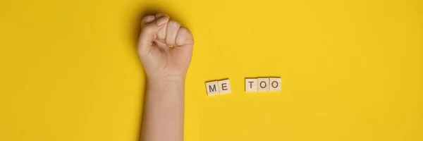 MeToo on wooden alphabet, used for concept of sexual harrassment