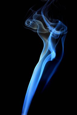 Siyah arkaplanda soyut duman illüstrasyonu