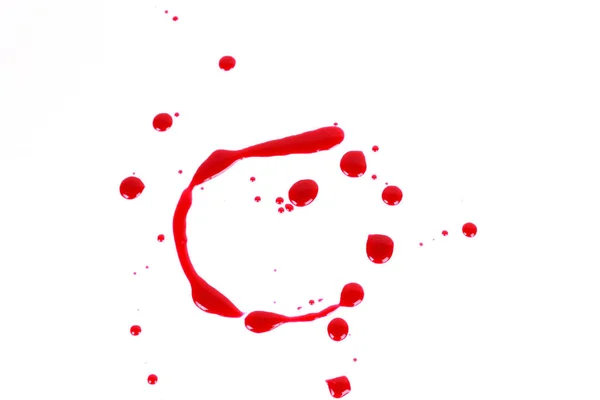 Impressão Sangrenta Num Fundo Branco Com Letras — Fotografia de Stock