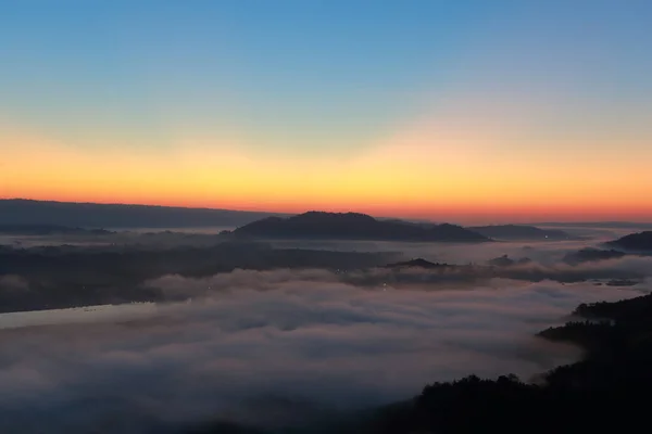 Great Views Sunrise Mountains Cloud — Stock Photo, Image