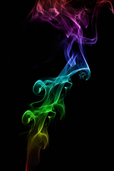 黒地に抽象的な煙のイラスト ロイヤリティフリーのストック写真