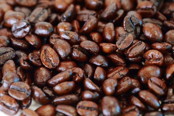 Geröstete Schokolade Kaffeebohnen Hintergrund Der Nahaufnahme — Stockfoto