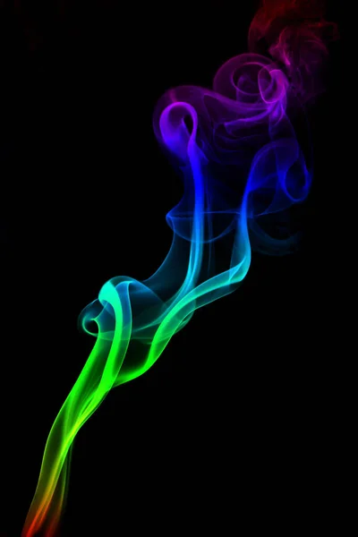 Abstraktní Kouř Ilustrace Černém Pozadí — Stock fotografie