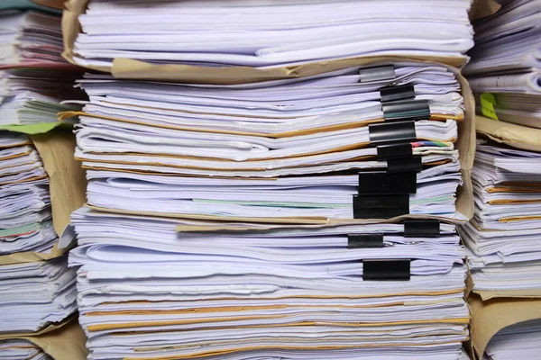 Paper Documents Stacked Archive — Stock Photo, Image