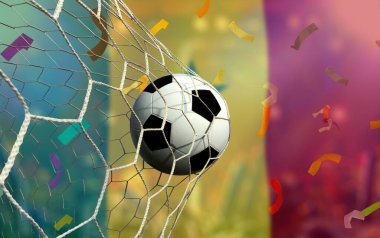 Senegal bayrağı ve futbol topu
