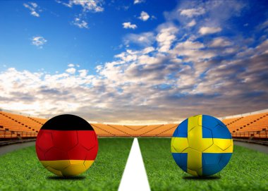Ulusal Almanya ve İsveç arasındaki futbol kupası yarışması.