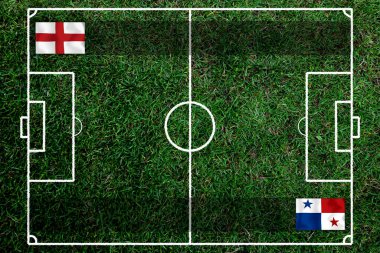 Ulusal İngiltere ile Panama arasındaki futbol kupası yarışması.