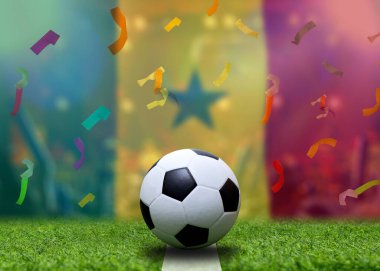 Senegal bayrağı ve futbol topu