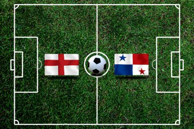 Ulusal İngiltere ile Panama arasındaki futbol kupası yarışması.