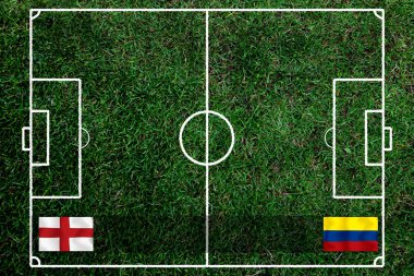 Ulusal İngiltere ile Suudi Arabistan arasındaki futbol kupası yarışması.