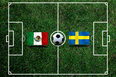 Ulusal Meksika ile İsveç arasındaki futbol kupası yarışması.