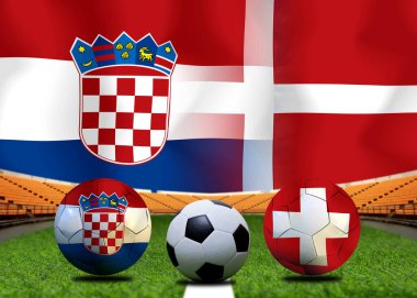 Ulusal Hırvat ve ulusal Danimarka arasında futbol kupası yarışması.