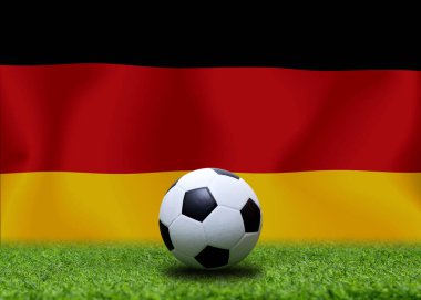 Alman bayrağı ve futbol topu
