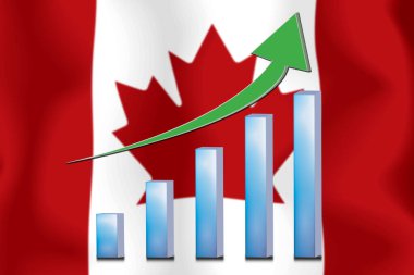 concept  graph The economic betterment Finance and accounting on  flag background clipart