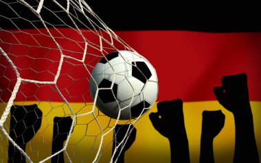 Alman bayrağı ve futbol topu