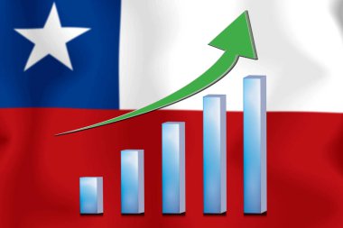 konsept grafik Ekonomik iyileştirme Finans ve bayrak arka planda muhasebe
