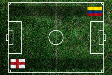 Ulusal İngiltere ile Suudi Arabistan arasındaki futbol kupası yarışması.