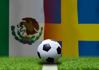 Ulusal Meksika ile İsveç arasındaki futbol kupası yarışması.
