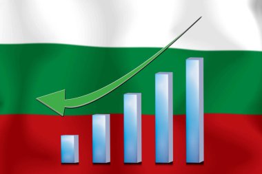 Konsept grafik Ekonomik düşüş Finans ve bayrak arkaplan muhasebe