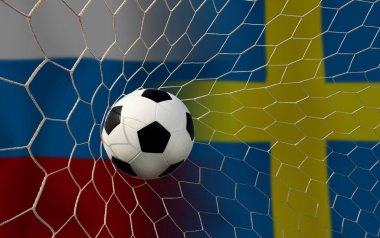 Ulusal Rusya ve İsveç arasındaki futbol kupası yarışması.