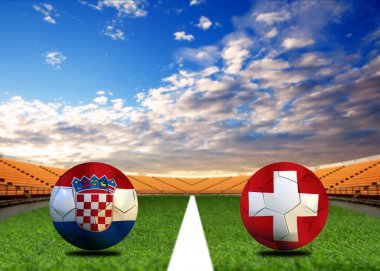 Ulusal Hırvat ve ulusal Danimarka arasında futbol kupası yarışması.