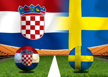 Ulusal Hırvat ve ulusal İsveç arasındaki futbol kupası yarışması.