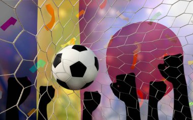 Ulusal Belçika ile ulusal Japonya arasındaki futbol kupası yarışması.