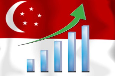 konsept grafik Ekonomik iyileştirme Finans ve bayrak arka planda muhasebe