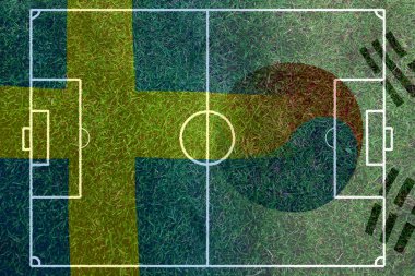 Ulusal Güney Kore ile İsveç arasındaki futbol kupası yarışması.