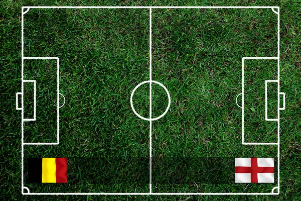 Competizione Coppa Calcio Tra Belgio Nazionale Inghilterra Nazionale — Foto Stock