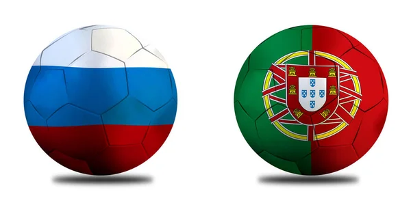 Fotbalový Pohár Mezi Národním Ruskem Národním Portugalskem — Stock fotografie