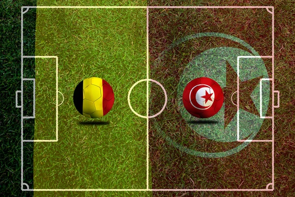 Coupe Football Entre Belgique Nationale Tunis Nationale — Photo