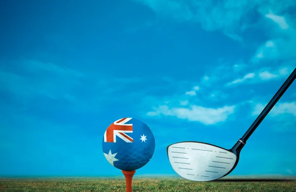 Pelota Golf Australia Color Vintage — Foto de Stock